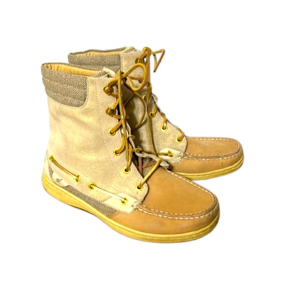 Women’s Sperry Hikerfish Linen Topsider Boot Size 8.5 - Picture 3 of 6